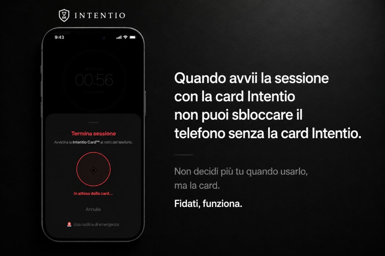 Termina sessione avvicinando la card